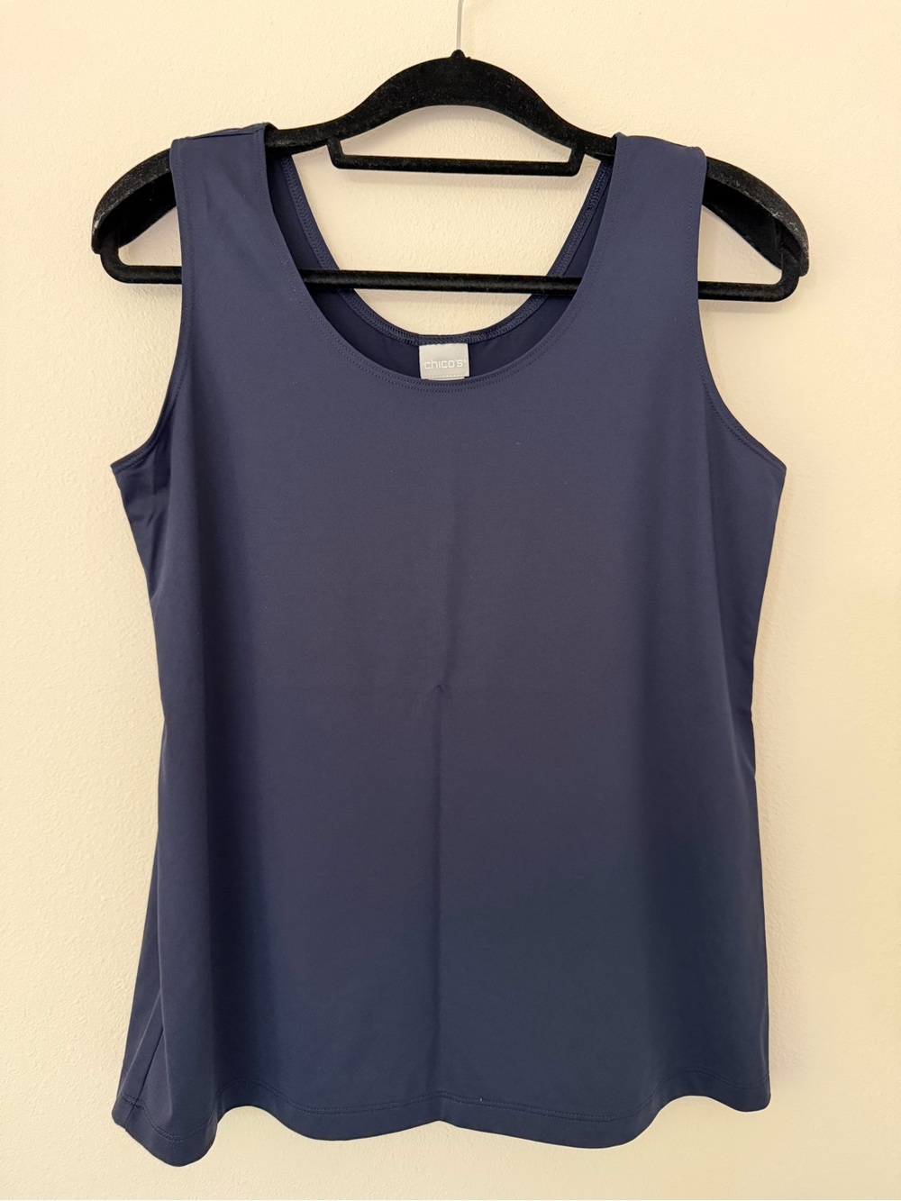 Chico's Navy Scoop Neck Sleeveless Tank